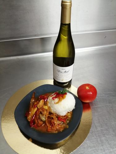 Poulet basquaise riz